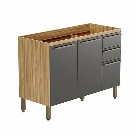 Balcão para Pia 120 cm Napoli Prime, 100% MDF - Ronipa - Foto 4