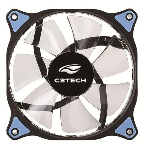 cooler led azul 12 cm c3tech f7-l130bl 30 leds p/ gabinete  - Foto 3
