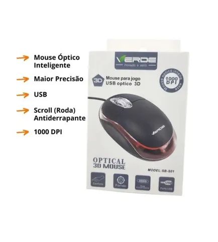 PRONTA ENTREGA | Mouse Óptico USB com Fio 1000 DPI para PC - Foto 3