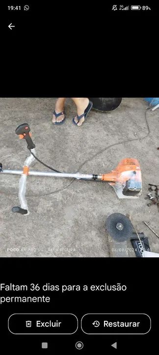 Roçadeira Stihl e motor serra Nova com nota fiscal os dois  2 mil fone *a - Foto 4