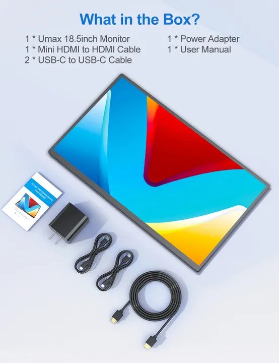 Monitor Portátil 18,5 Uperfect 120hz Extensor Tela Notebook - Foto 5