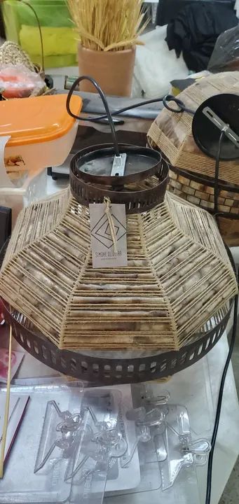 Luminária de teto em corda rústica - Foto 3