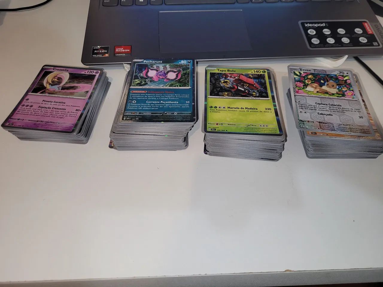 Lote de 366 cartas pokemon originais diversas de Fábulas Nebulosas e Fagulhas Impetuosas  - Foto 2