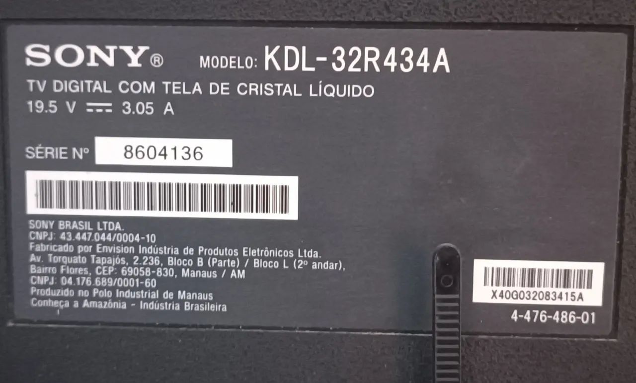 Vendo TV Sony 32 polegadas tela quebrada - Foto 3