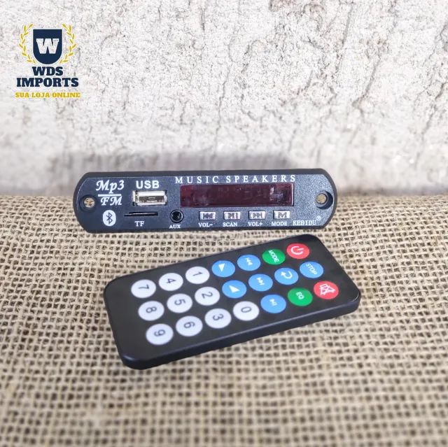 Placa de Som decodificadora Modulo 9V-12V Rádio FM Bluetooth