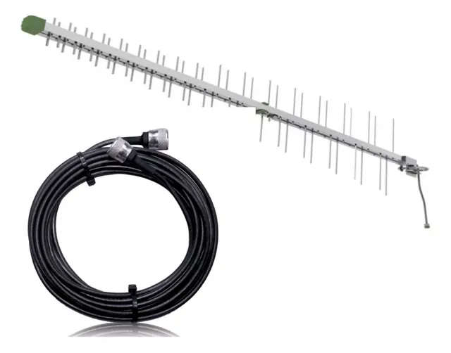 Antena para internet e celular rural+ cabo 15m..