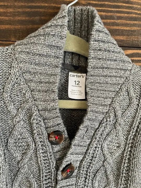 Blusão tricot casaquinho Carters bebê  - Foto 2