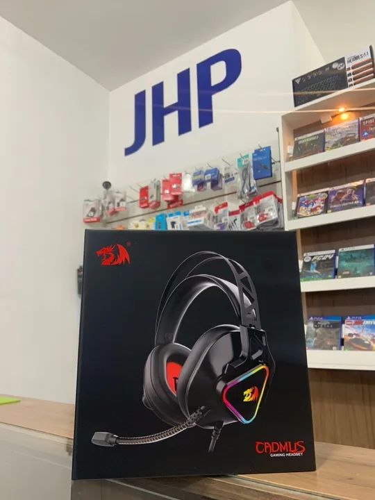Headset Gamer Redragon Cadmus RGB Preto Novo | Parcela Sem Juros | Curitiba 