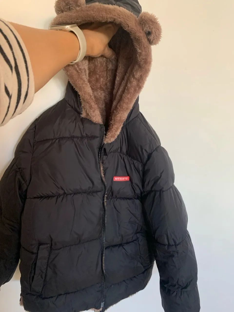 Casaco Infantil Acolchoado 6/7 anos com Capuz Quentinho Roupas