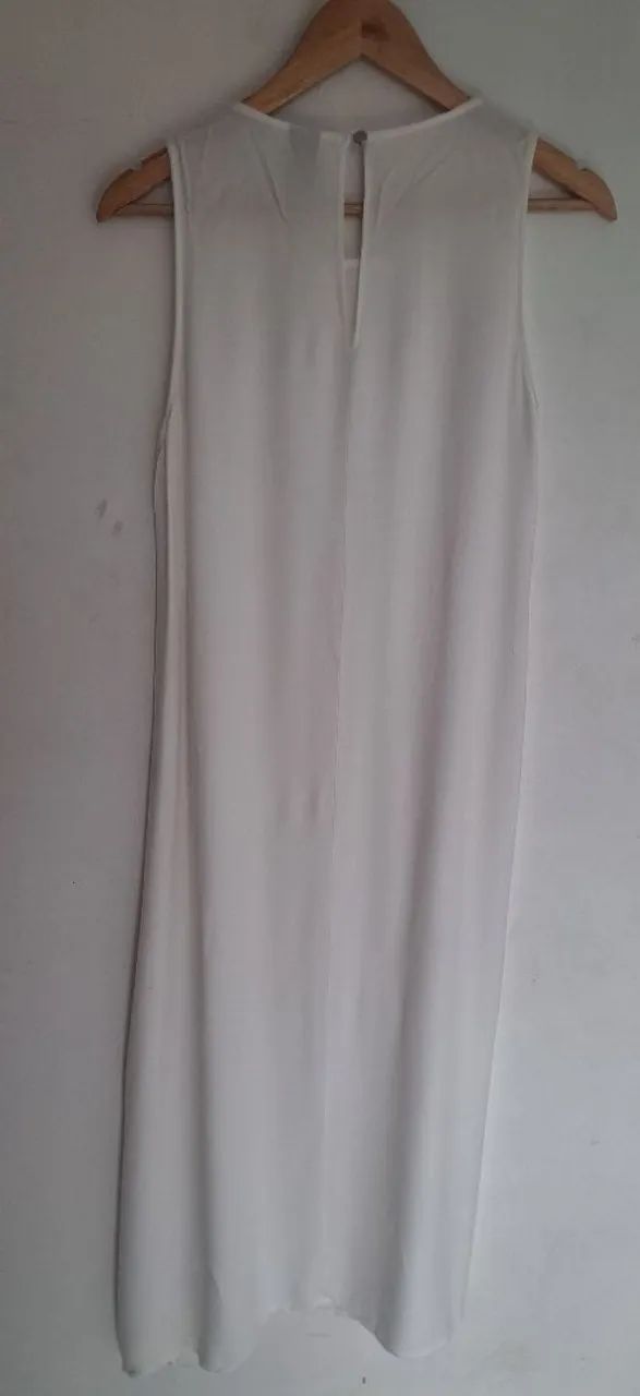 Vestido Hering Branco Midi Viscose - Foto 4