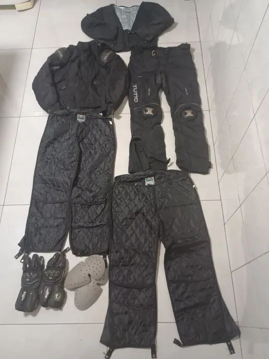 Conjunto de Motociclista - Jaqueta, Calça e luva