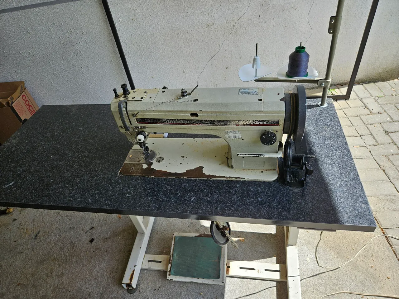 Maquina de costura industrial transporte duplo
