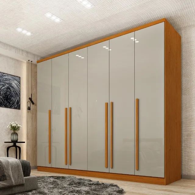 Roupeiro Casal 6 Portas 8 Gavetas Internas 2.70M. Produtos Novos Direto da Fábrica.