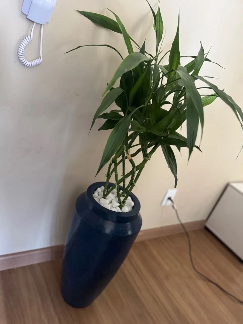 Vaso grande bambu chinês trançado 