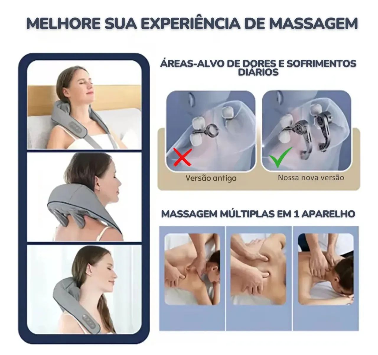 Massageador de Pescoço Elétrico - Alívio Instantâneo!