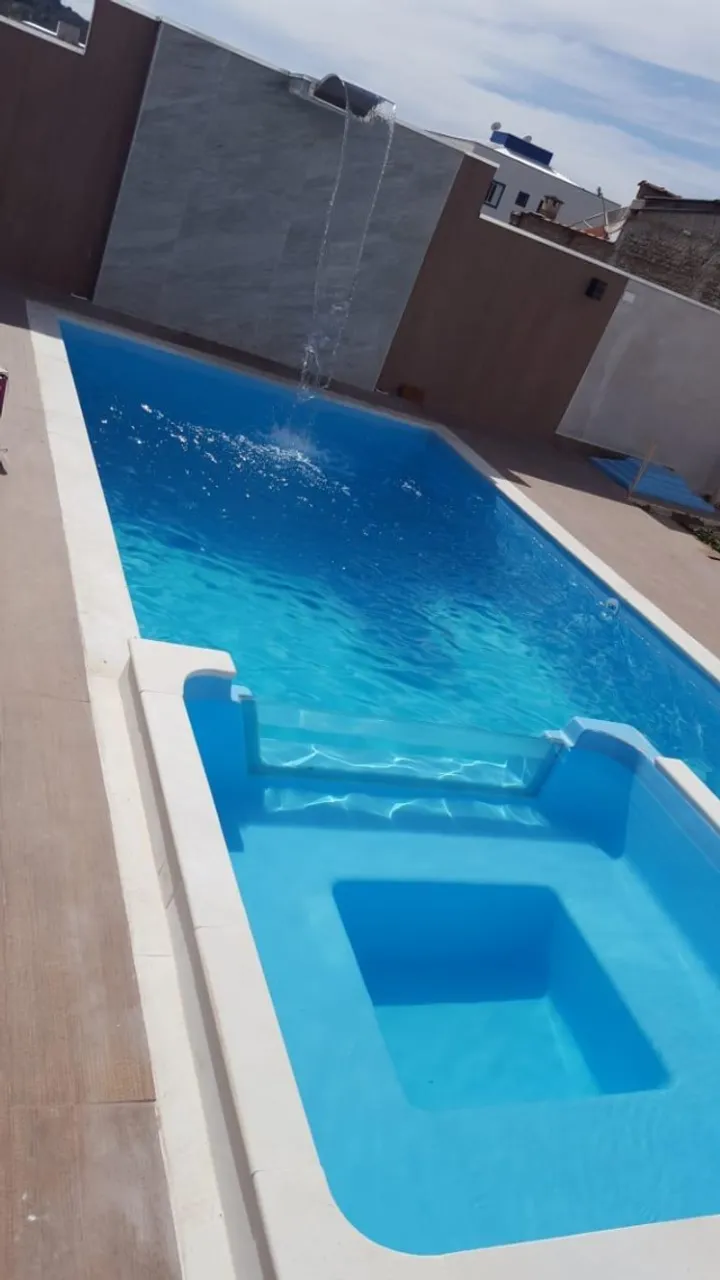 Piscina de fibra - NUMAI 6.40 X 3.23 X 1.40 C/ SPA - SPAÇO BH