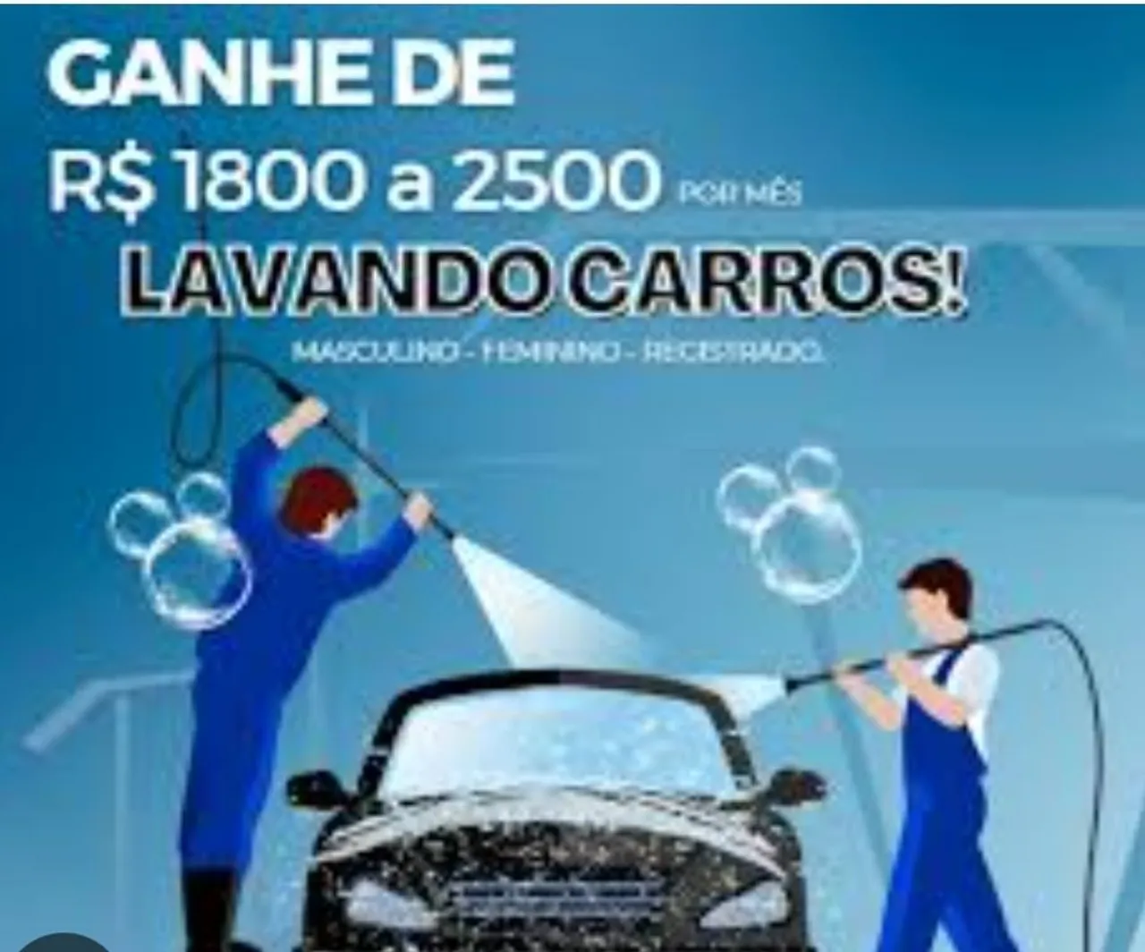 VAGA PARA LAVADOR DE VEÍCULOS COM.O SEM EXPERIÊNCIA