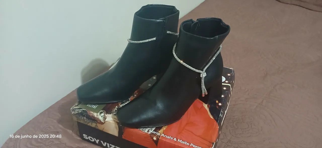 Bota Vizzano Cano médio salto grosso - Foto 2