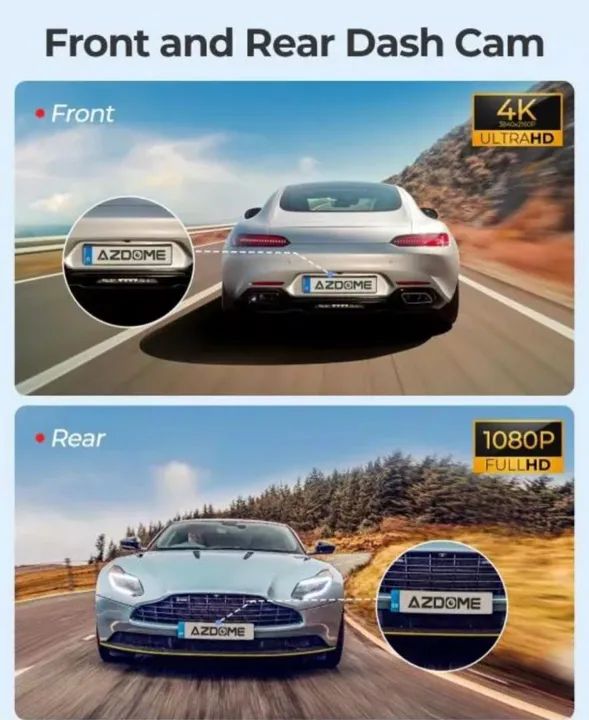 Câmera Veicular AZDOME M550 Pro 4K GPS 64GB 3 Canais  - Foto 3