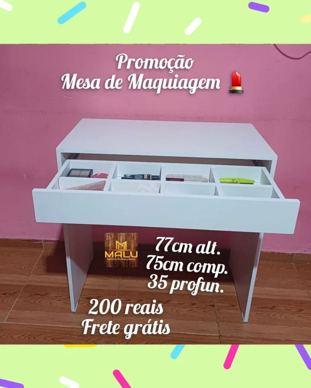 Penteadeira com Gaveta e Design Moderno