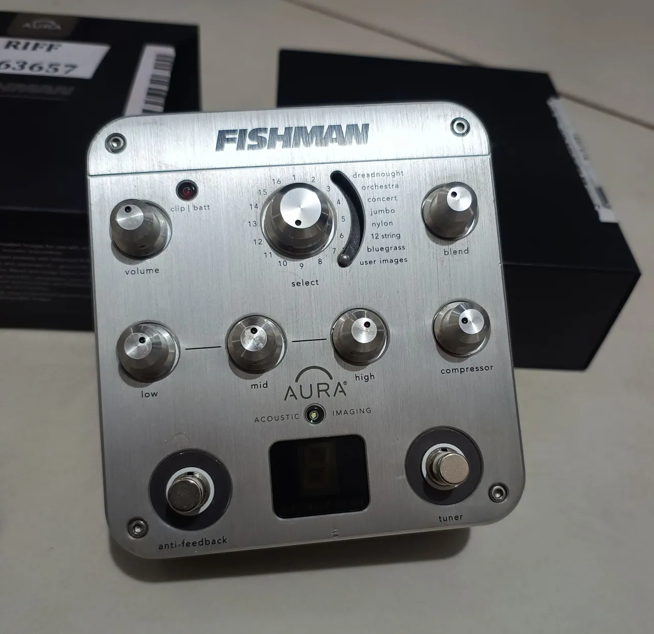 Pedal Fishman Spectrum Aura DI com IRs - Impecável!