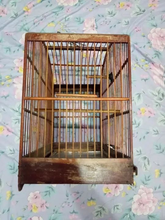 Gaiola de pássaro em madeira - Foto 3