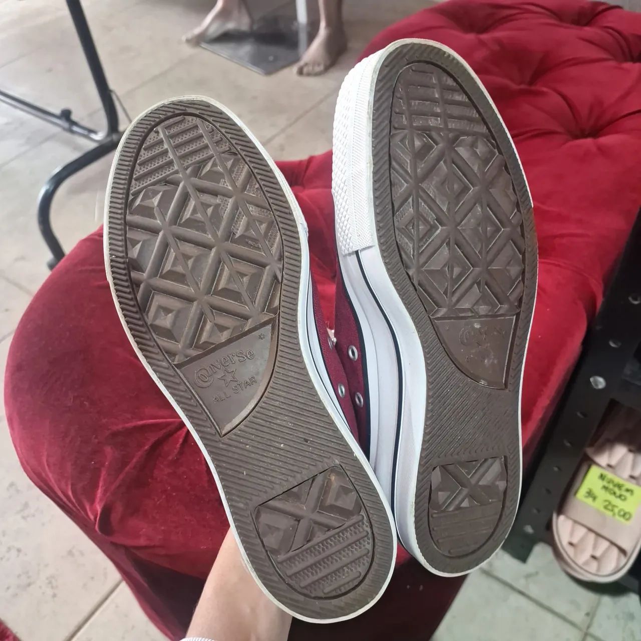 Tênis Original Converse All Star Plataforma Vinho/Bordô - Tam 36 - Foto 4