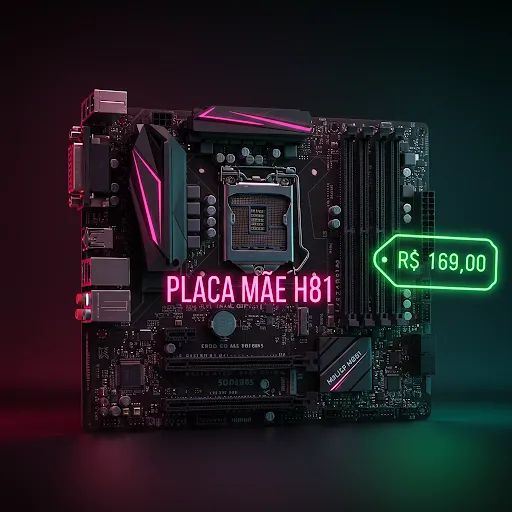 Placa Mae H81 de quarta geração Intel