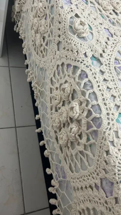 Colcha crochê cama casal normal!  - Foto 3
