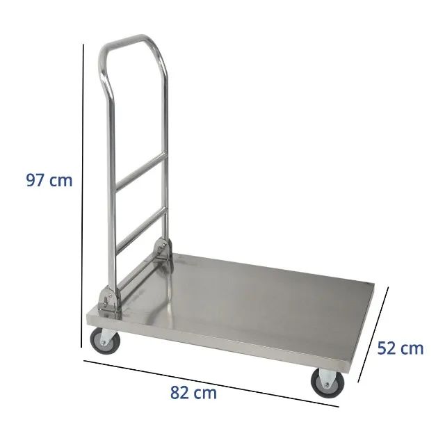 Carrinho plataforma inox