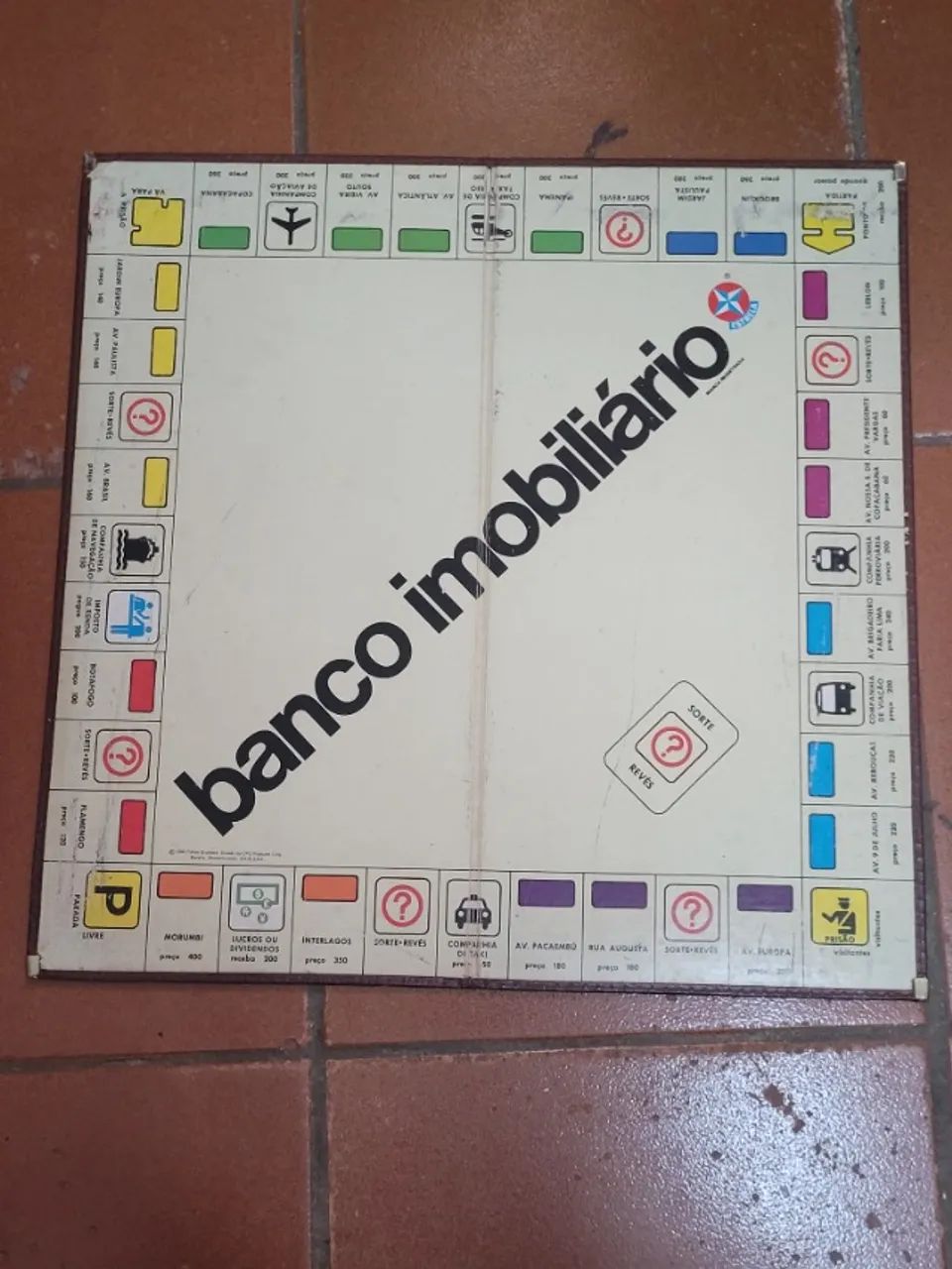 Tabuleiro banco imobiliario estrela antigo
