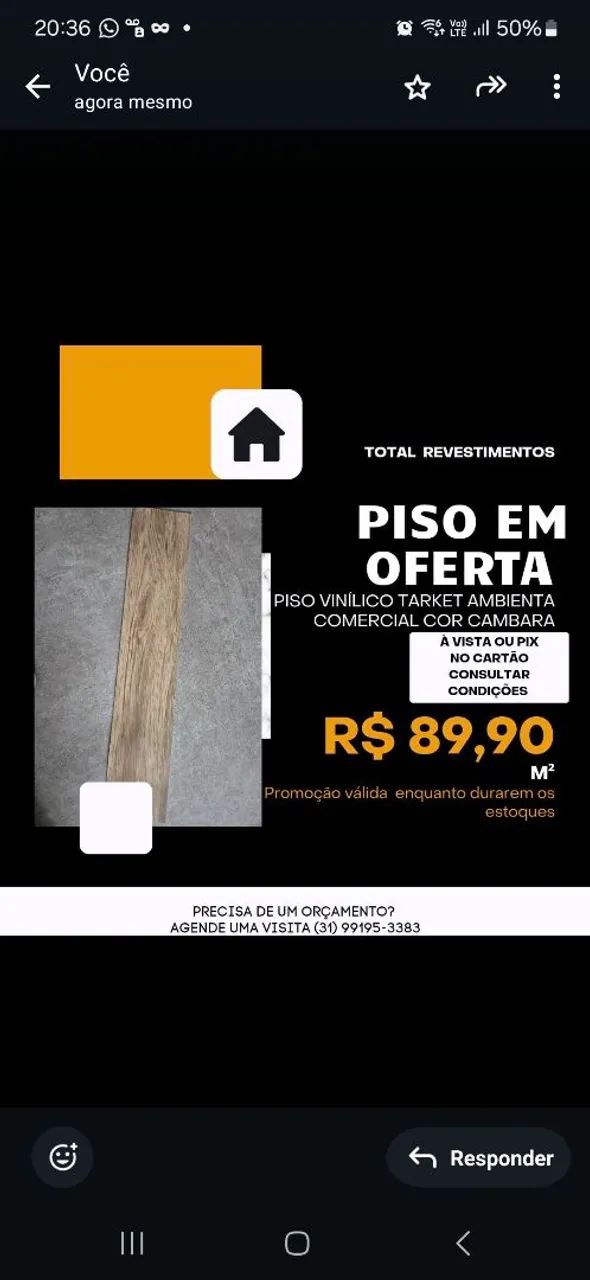 Piso Vinílico Ecomex - Oferta Imperdível - Foto 5