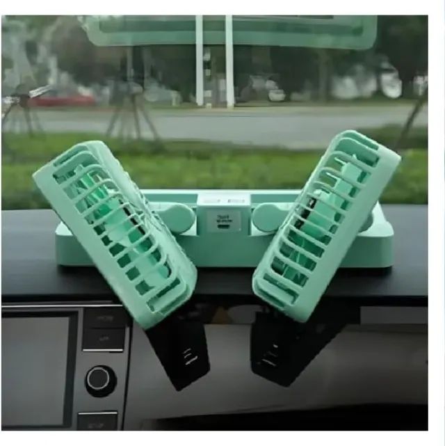 Mini Ventilador Portátil Duplo Dobrável Com Painel Solar  - Foto 5