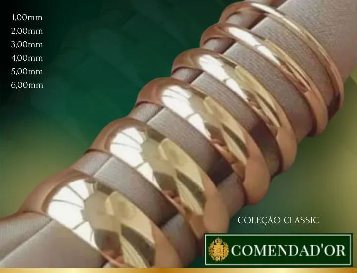Alianças de Ouro 18k - Comendador - Foto 2
