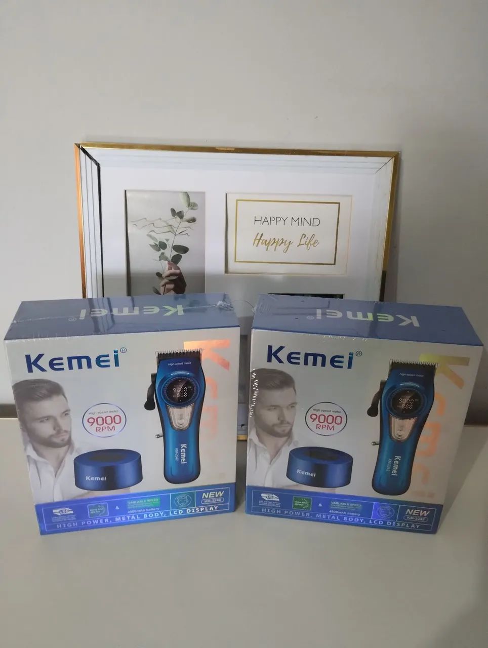 Máquina de cortar cabelo Kemei KM-2242 rpm 9 mil lâmina DLC 