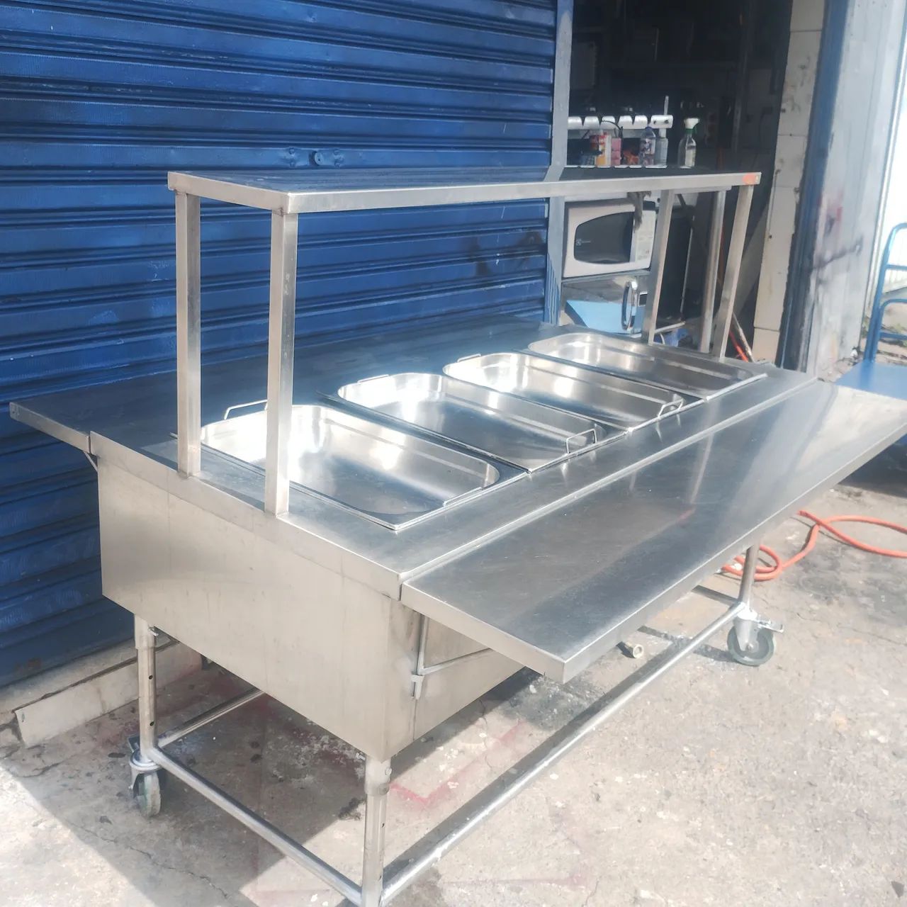 CARRINHO SELF SERVICE INOX 4 CUBAS - Foto 2