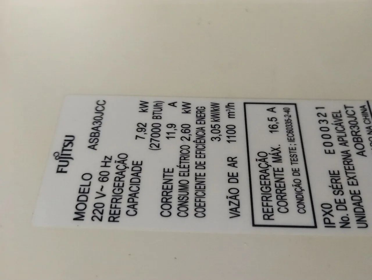 Evaporadora Split Hi-wall Fujitsu - 27.000 BTUS só frio 220V  - Foto 4