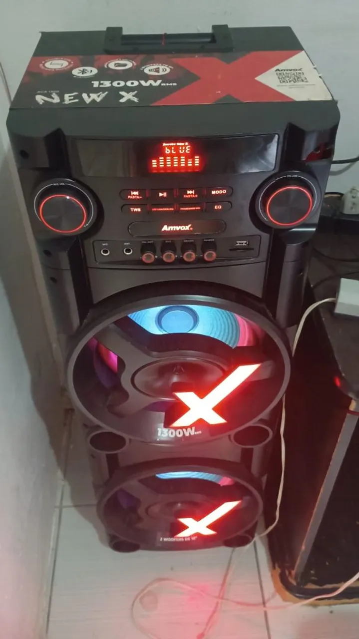 Caixa de Som Bluetooth Amvox New X 1300W