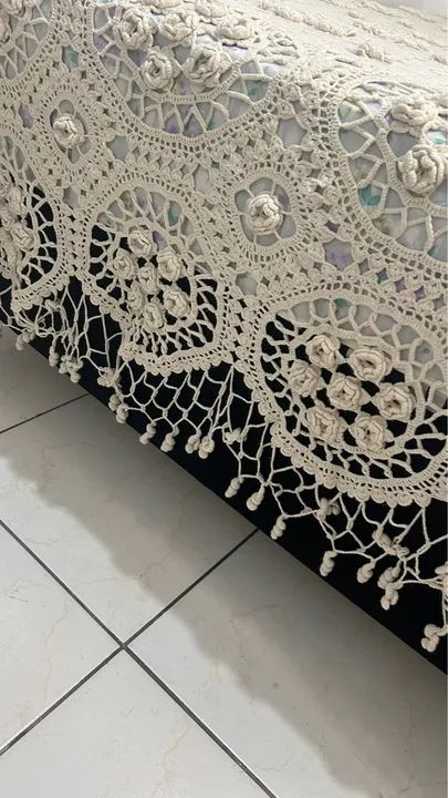Colcha crochê cama casal normal!  - Foto 5
