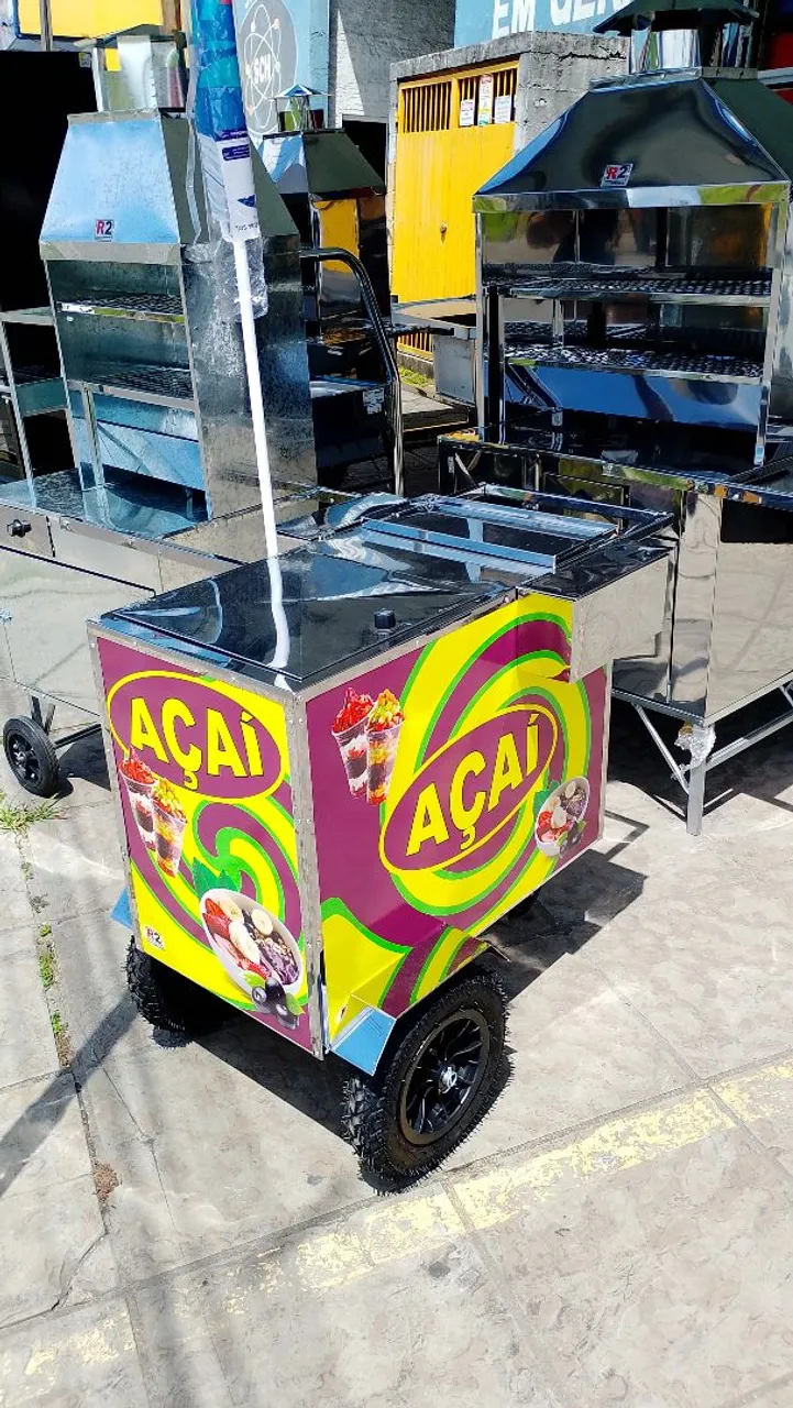 Carrinho de Açaí inox * Novo
