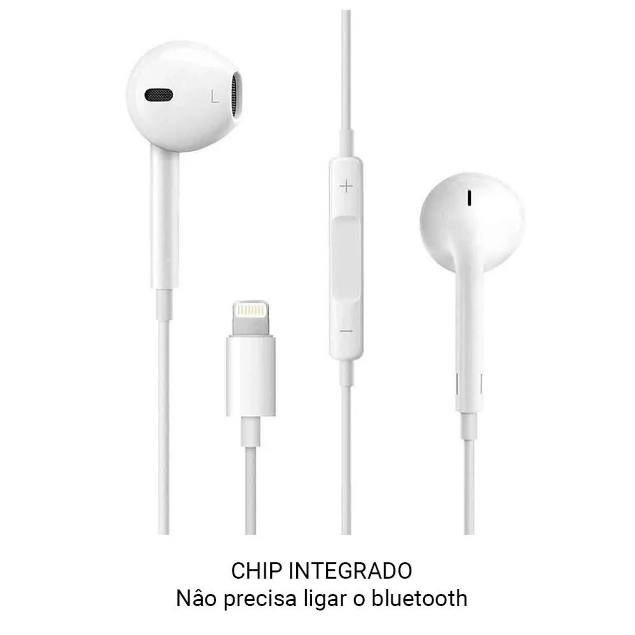 Fone IPhone Ear 7+ Lightning - Qualidade HD e som 360º! - Foto 2