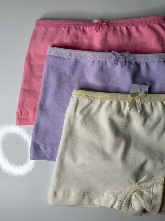 kit com 3 calcinhas box infantil cores a sua escolha - Foto 2