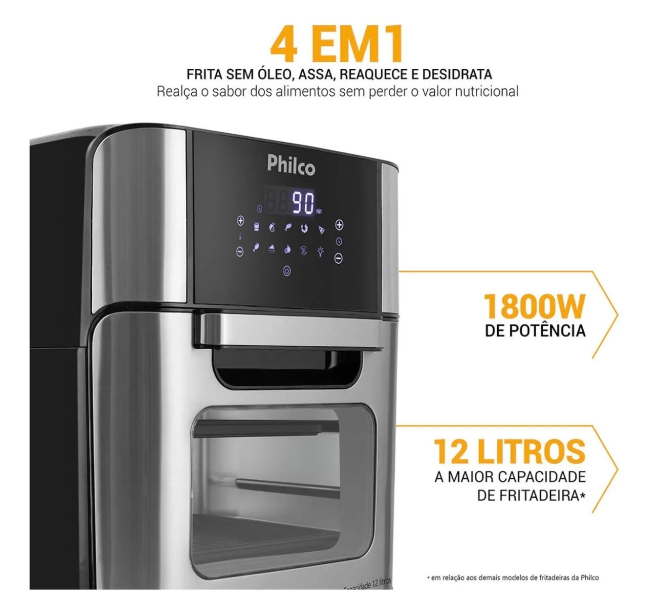 PROMOÇÃO DIA DAS MÃES - Air Fryer Philco 12 Litros - Foto 5