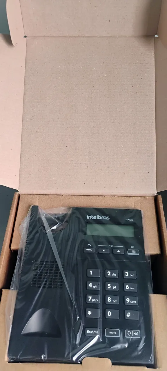 Telefone Intelbras Ip Tip 125i Com Tela Lcd Novo