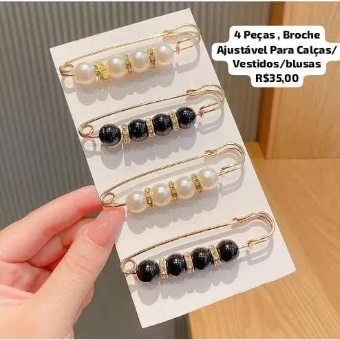 4 Peças , Broche Ajustável Para Calças/Vestidos ,blusas 