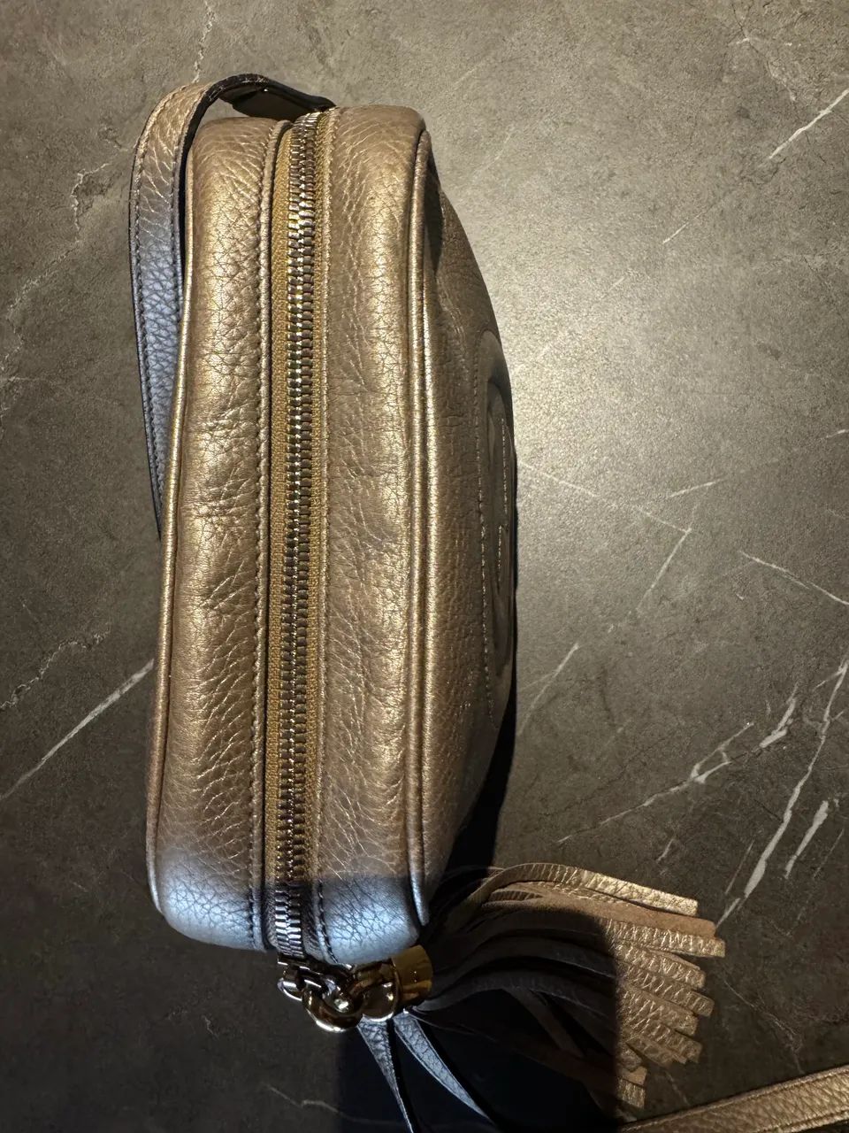 Bolsa gucci disco metalizada - Foto 3