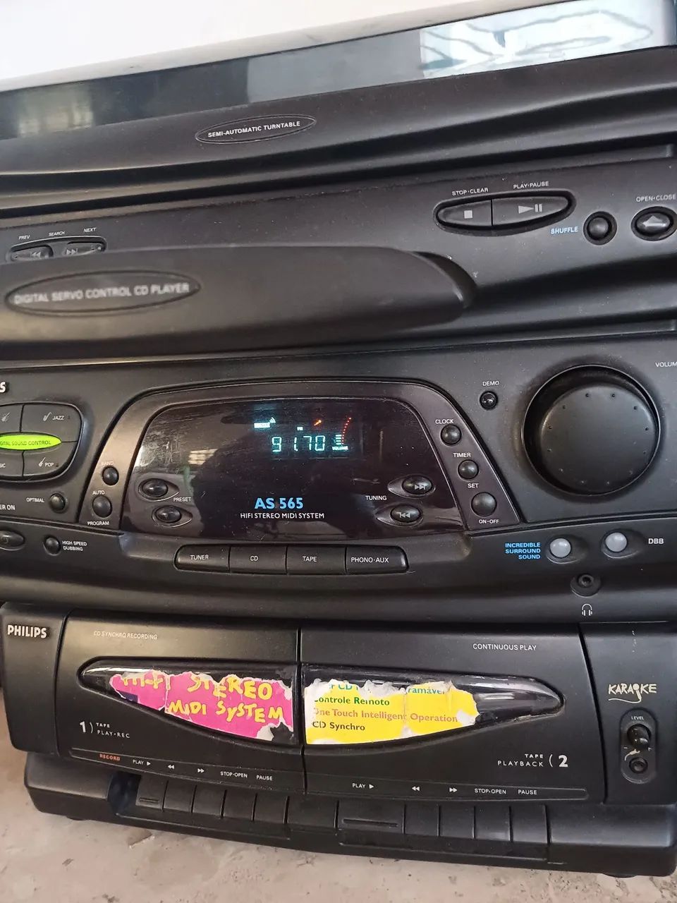 Som Philips AS565 Hi-Fi Stereo Midi System