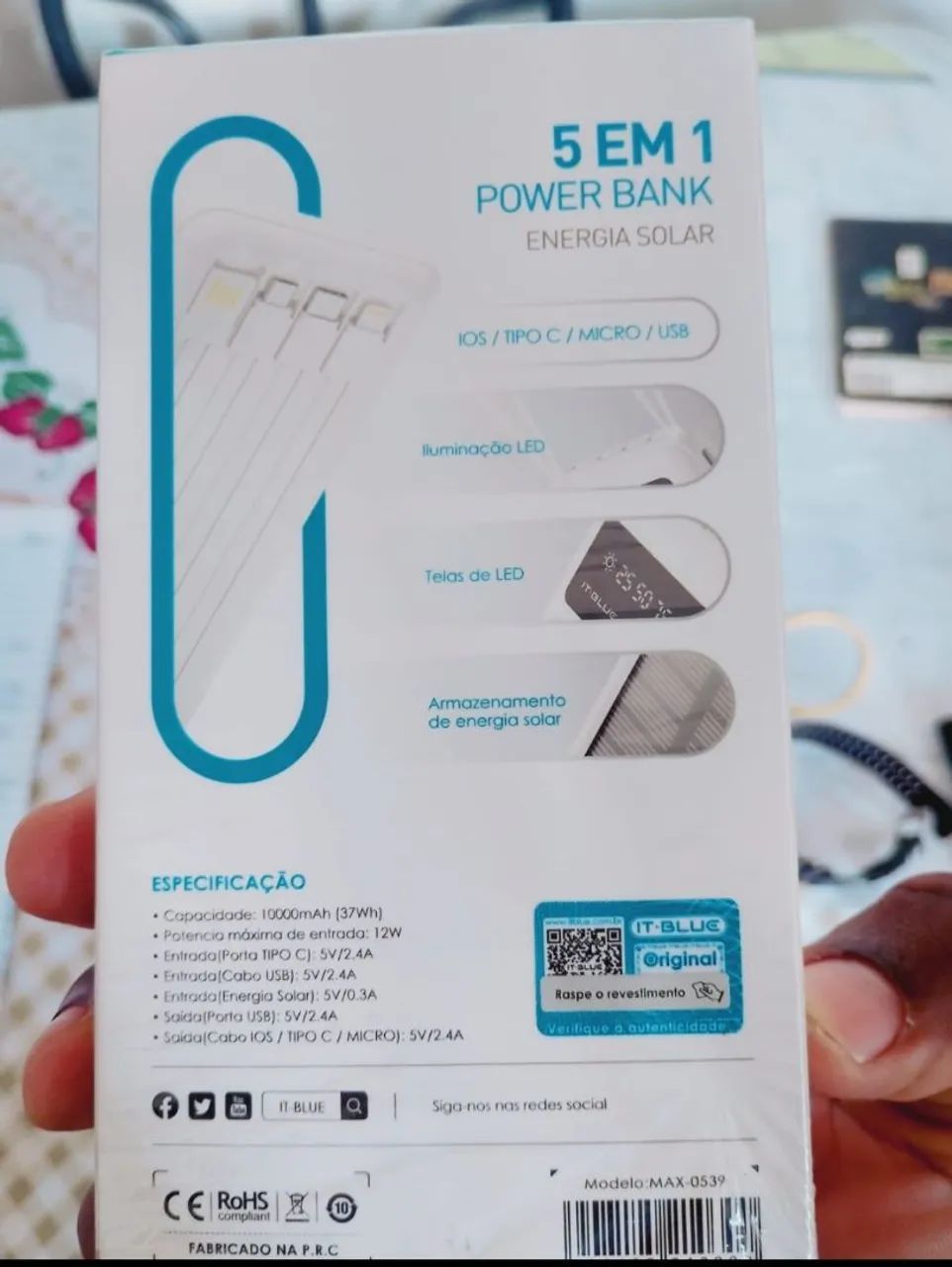 Power Bank 10000 mAh - Carregador Portátil - Foto 5