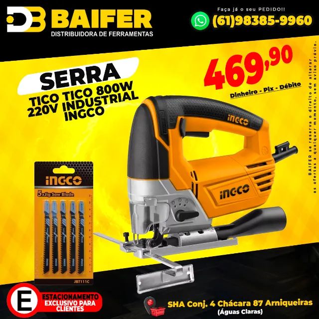 Serra Tico Tico 800W 220V Industrial Ingco