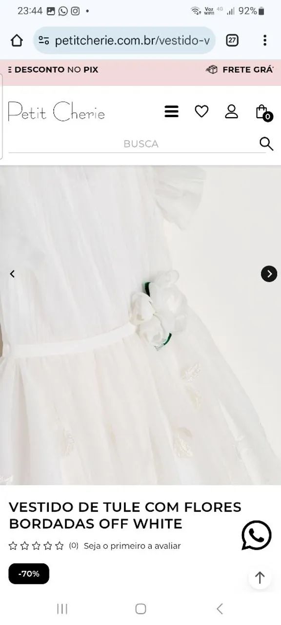 Vestido em tule bordado Petit Cherrie - Foto 2